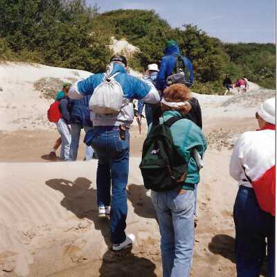 Educational Hike at Oso Flaco with Kathleen Goddard Jones, in photo album - Undated 3.5" x 5" color photograph