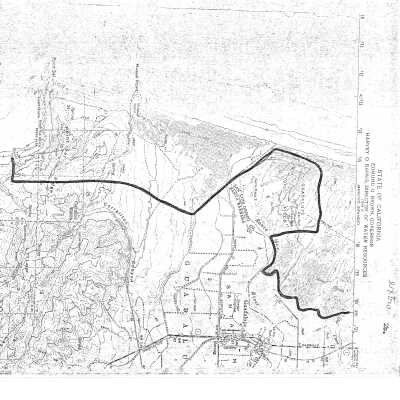 Map #2 of the Point Sal Quadrangle with the inland boundary of recommended Registered National Landmark from R