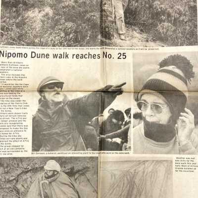 "Nipomo Dune walk reaches No. 25" - South County Tribune article - January 9 - 1986