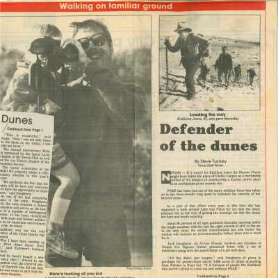 "Defender of the Dunes" - Santa Barbara Times article on a dune hike by Kathleen Goddard-Jones