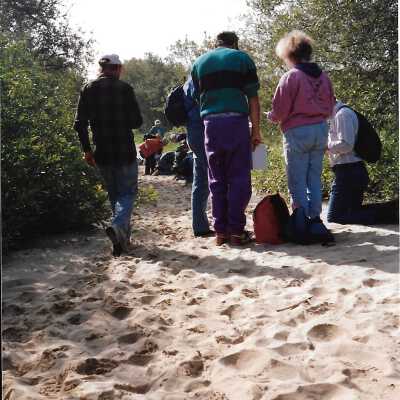 Educational Hike at Oso Flaco with Kathleen Goddard Jones, in photo album - Undated 3.5" x 5" color photograph