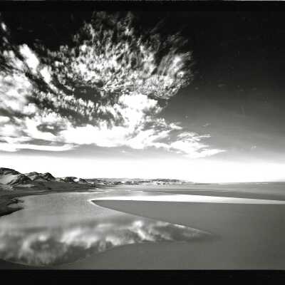 Black and White Dune Landscape, Photograph by David Stroup - Undated 5" x 7.5" black and white photograph print