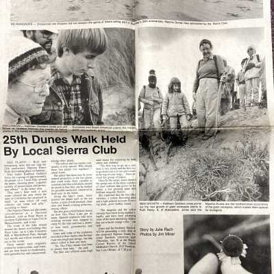 "25th Dunes Walk Held By Local Sierra Club" - Five Cities Times-Press-Recorder article - January 8 - 1986