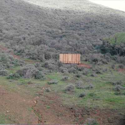 View from Pecho Coast Trail above Port San Luis Pier, The Nature Conservancy hike, in photo album from Joyce Hall - Undated 3.5" x 5" color photograph