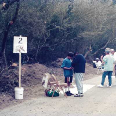 Educational event at Oso Flaco Lake Education Center - Undated 4" x 11.5" color photograph