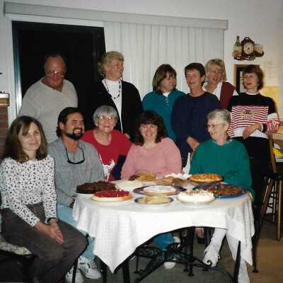 Dessert party gatheirng, The Nature Conservatory, in photo album - Undated 3.5" x 5" color photograph