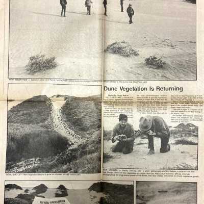 "Dune Vegetation Is Returning" - Five Cities Times-Press-Recorder article - December 30 - 1983