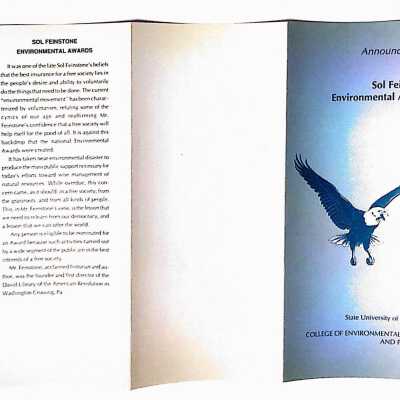 1994 Soil Feinstone Environmental Awards pamphlet of contributers and winners