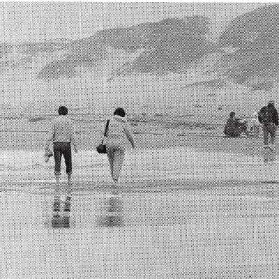 Hike lead by Kathleen Goddard Jones in the Dunes - Undated 3.75" x 6.5" black and white photograph