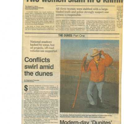 "Conflicts swirl amid the dunes" - Santa Barbara News-Press article - March 8 - 1987