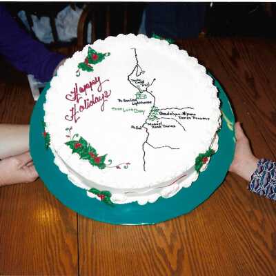 Central Coast Cake, The Nature Conservancy Christmas Party, December 1994 - 4" x 6" color photograph