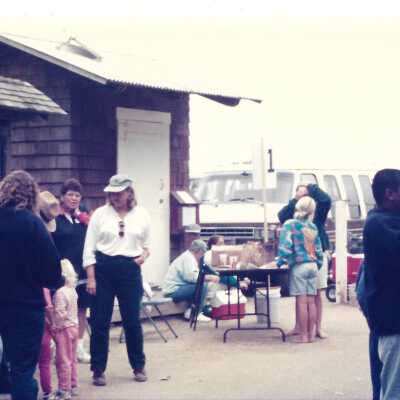Educational event at Oso Flaco Lake Education Center - Undated 4" x 11.5" color photograph