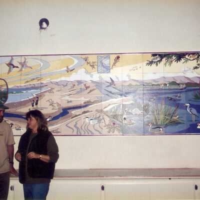 Dunes Discovery  Center mural 11/96. John Lwerks and Karen Wood.