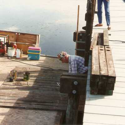 Bridge construction 1994. Jim Neuschwander.