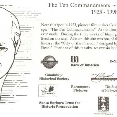 The Ten Commandments 75th Anniversary Plaque