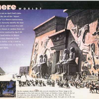 Nature Conservancy Reporter photo identifying contest of the set of The Ten Commandments