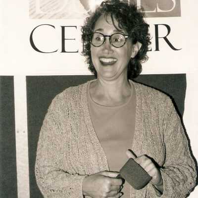 Volunteer Appreciation Party at Dunes Discovery Center July 2000, Nancy Robins.  4" x 6" black and white photograph