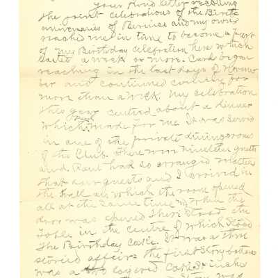 Letter to Mrs.Nellie Goddard from he - July 4 - 1925