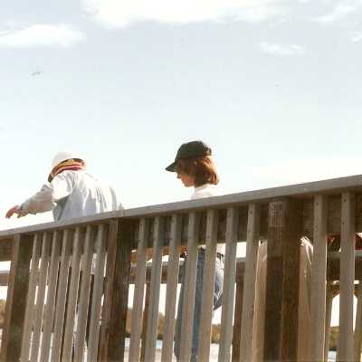 Bridge construction 1994. Ken Jenkins and Nancy Wood.