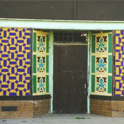 City of Guadalupe and Santa Barbara County Arts Commission Funded Window Art at Genoa Hotel