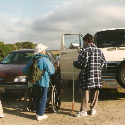 Walk for physically disabled 1994. Leonard Michal and Betty Usher.