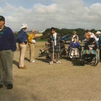 Walk for physically disabled 1994. Jack Beigle, Leonard Michal, Grace Beigle, and Betty Usher.