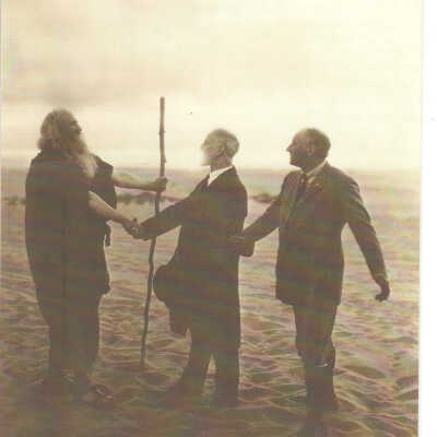 Moses played by Theodore Roberts meets producer Jesse Lasky and director Cecil B. Demille.