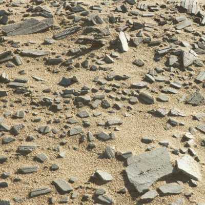 1997 Ten Commandments excavation. Area where main set debris lies.