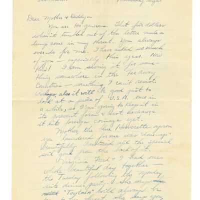 Letter from Kathleen Ali to Mr - September 29 - 1932