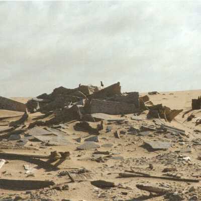 1997 Ten Commandments excavation. Area where main set debris lies.