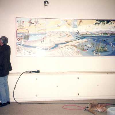 Dunes Discovery Center mural installation 11/96