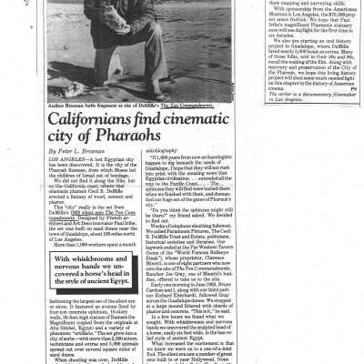 Preservation News article September 1986. Ten Comm