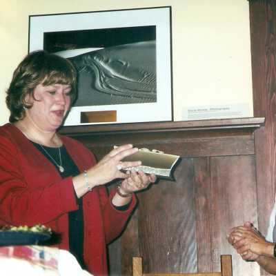 James Spellman, Karen Wood, Shirley Boydstun by R - Karen Wood Retirement Party March 2001