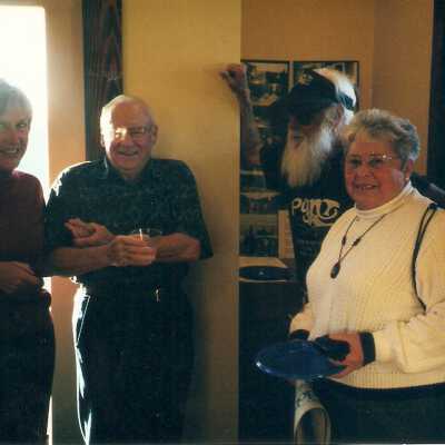 Theresa Houtman, Ernie Glenesk, Bill Denneen, Hilda Glenesk; photograph by R - Karen Wood Retirement Party March 2001