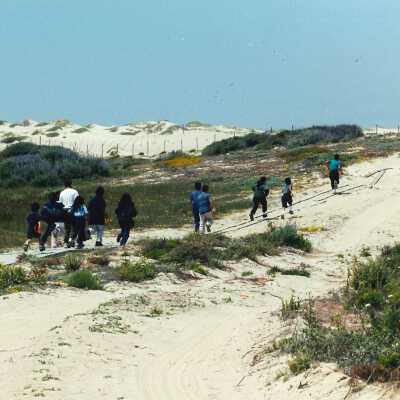 West Newlove Elementary School Field Trip to the Dunes Center and Oso Flaco Lake May 2001; 4" x 6" color photograph