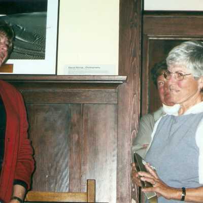 Karen Wood, Shirley Boydstun; Photograph by R - Karen Wood Retirement Party March 2001