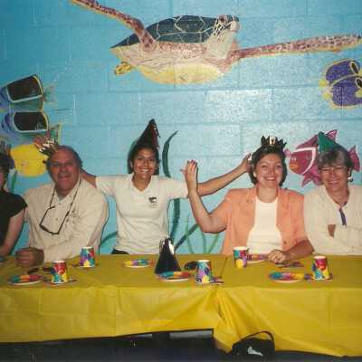 Dunes Center Staff Retreat at Camelot park, Santa Maria. Heidi Baugh, Ed Griggs, Jessica Camareno, Gillian Andrew, Liz Scott,-Graham, Oonagh Duggan.