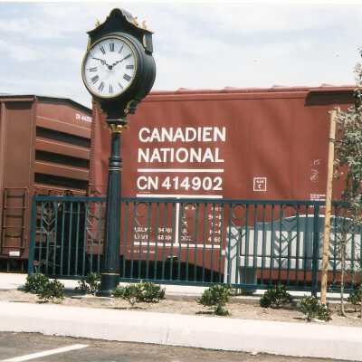 Clock at Amtrak Station, 330 Guadalupe Street, Guadalupe