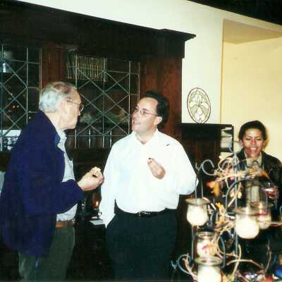 Stan Reichenberg, Chris Barr, Jessica Comareno by R - Karen Wood Retirement Party March 2001