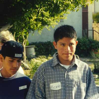 Liz Scott-Graham (in the back), Jose Garcia, Richardo; 4" x 6" color photograph - Dunes Center Staff and Volunteer Appreciation Day July 2001
