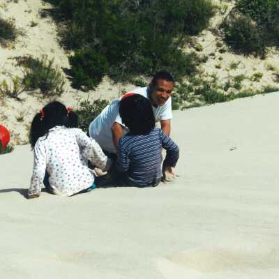 West Newlove Elementary School Field Trip to the Dunes Center and Oso Flaco Lake May 2001; 4" x 6" color photograph