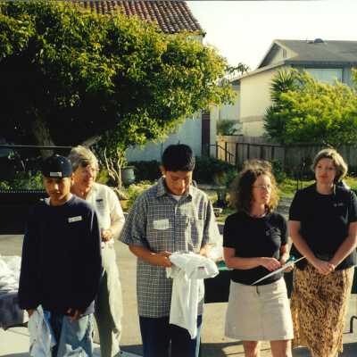 Jose Garcia, Liz Scott-Graham, Richard, Conagh Duggan, Gillian Andrews; 4" x 6" color photograph - Dunes Center Staff and Volunteer Appreciation Day July 2001