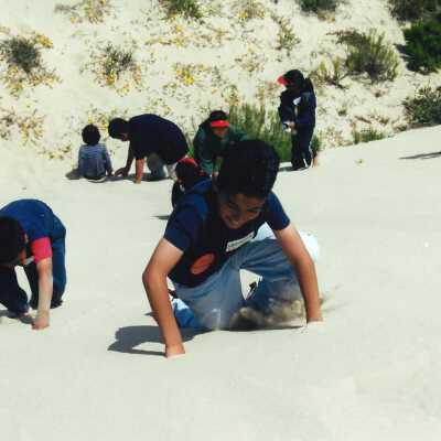 West Newlove Elementary School Field Trip to the Dunes Center and Oso Flaco Lake May 2001; 4" x 6" color photograph