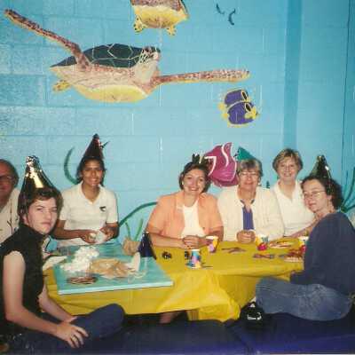 Dunes Center Staff Retreat at Camelot park, Santa Maria. Ed Griggs, Heidi Baugh, Jessica Camareno, Gillian Andrews, Liz Scott-Graham, Rebecca Spellman, and Oonagh Duggan.