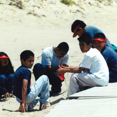 West Newlove Elementary School Field Trip to the Dunes Center and Oso Flaco Lake May 2001; 4" x 6" color photograph
