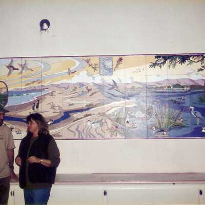 Dunes Discovery Center mural installation 11/96