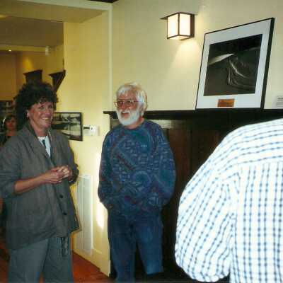 Tom Neuman, Art Cooley by R - Karen Wood Retirement Party March 2001; Nancy Dreher