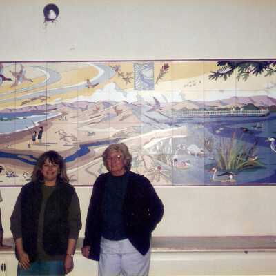 Dunes Discovery Center mural installation 11/96