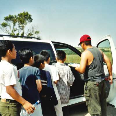 West Newlove Elementary School Field Trip to the Dunes Center and Oso Flaco Lake May 2001; 4" x 6" color photograph