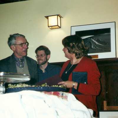 James Spellman, Karen Wood by R - Karen Wood Retirement Party March 2001; Tom Urbanske